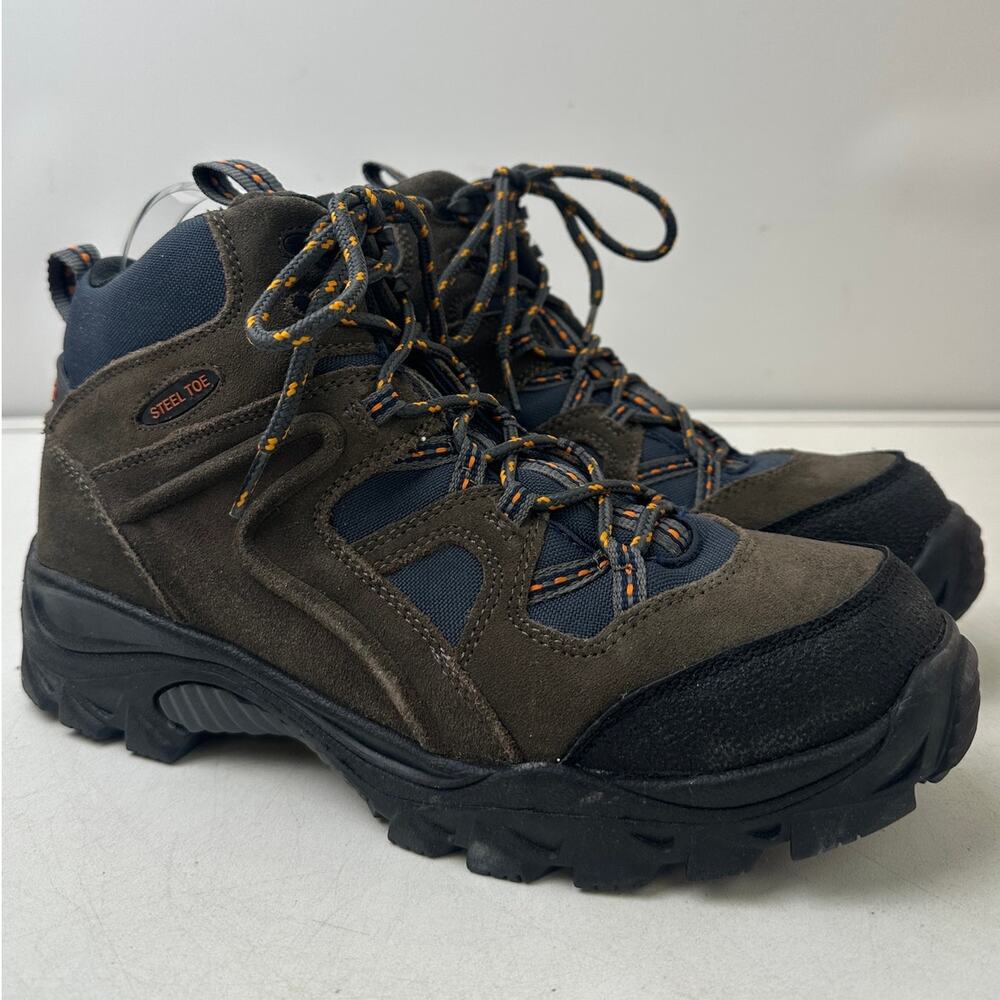 Wolverine Brighton Pewter/Navy Steel Toe Hiker Work Boots Men's Sz 9